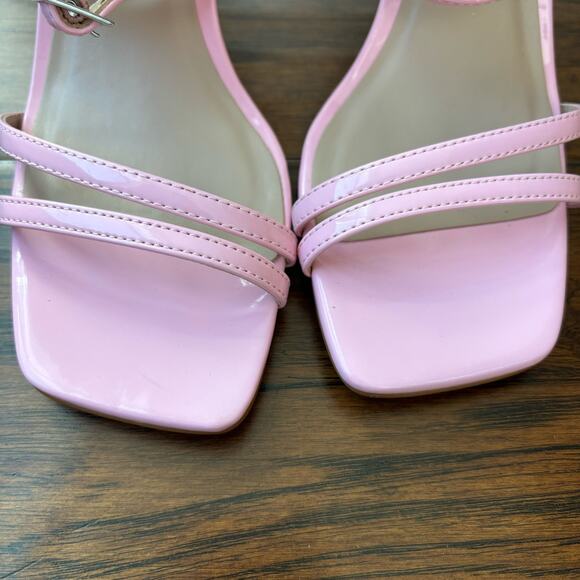 Steve Madden Barbie Pale Pink Kyrah Strappy Sandal Heels Sz 7.5 - Picture 4 of 9